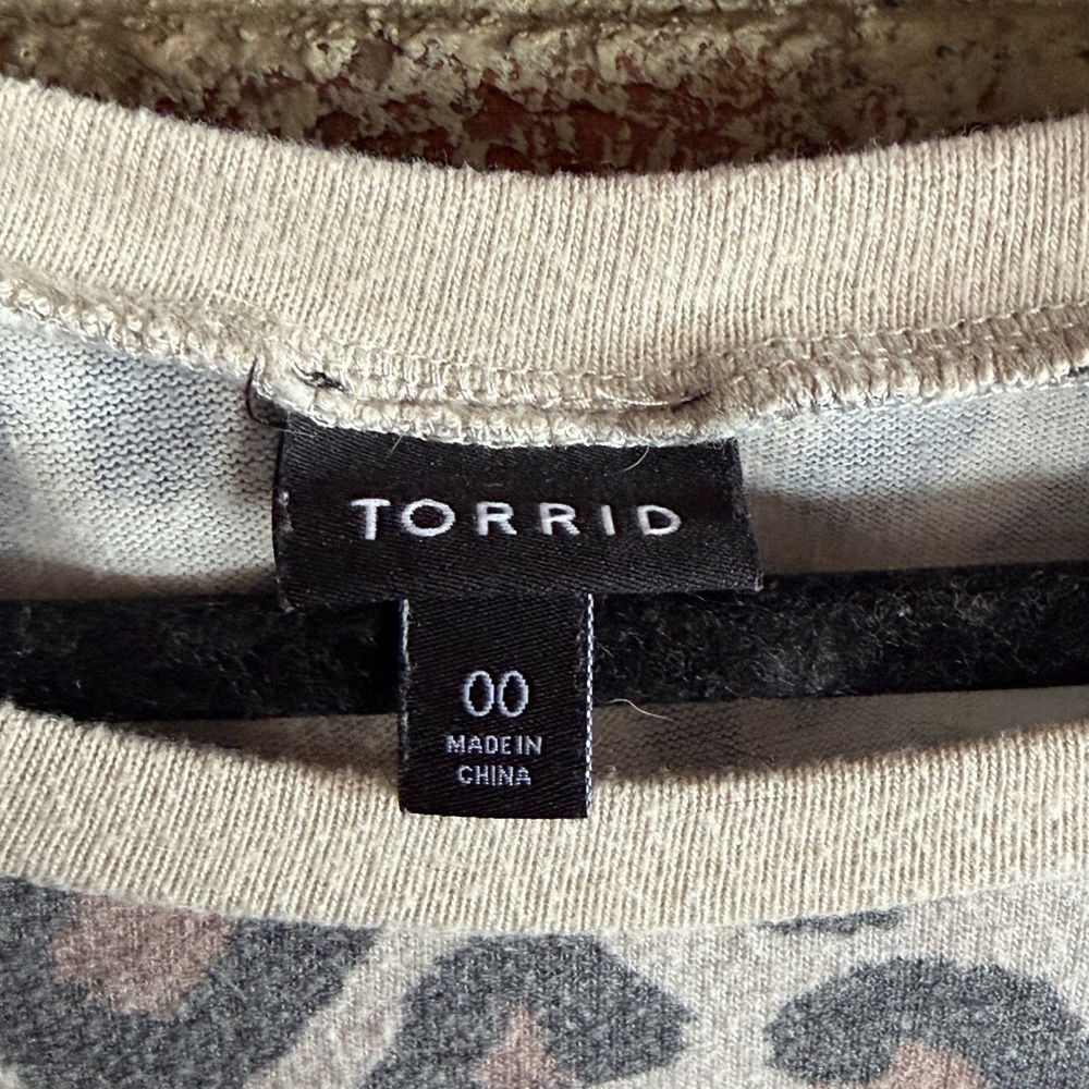 Sold!- Similar Items in Closet! 
Torrid Leopard Print Pullover Sweatshirt - Picture 2 of 3